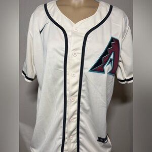 NWT Nike MLB Arizona Diamondbacks Cream and Black Baseball Home Jersey